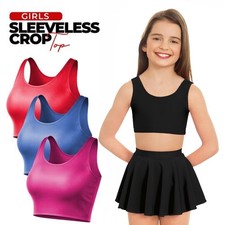 Girls Crop Tops Ballet Dance
