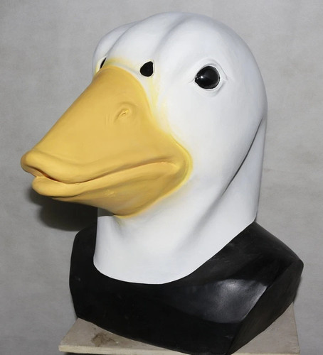 White duck mask latex - mask, fancy