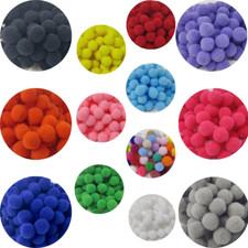 100/300/500 Mini 10mm Craft Poms Arts & Crafts Kids Mixed Pompoms Small Fluffy