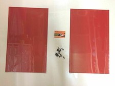 Red Rally Motorsport Mudflaps 50cm x 30cm 3mm MSA x 2 With Fittings