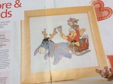 Disney Eeyore Piglet & Pooh Christmas Sleigh Cross stitch chart Only / 1211
