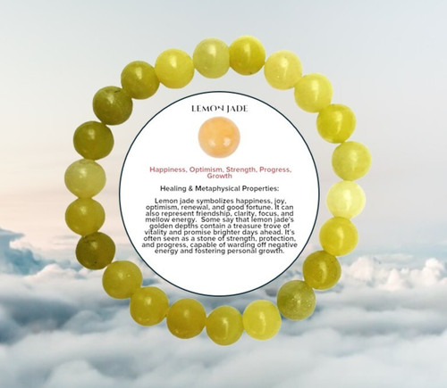 Lemon jade 8mm - lemon,