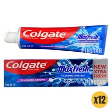 12 X 100 ML Colgate Max Fresh BLUE Toothpaste COOLING CRYSTALS COOL MINT 