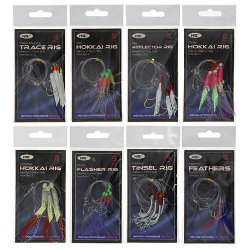 Mackerel feathers hooks - 8,