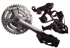 Gents Mountain Bike Front 3 Gear Wheel Crank (Suntour) + Chain F/ R Derailleurs