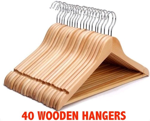 Wooden coat hangers - 40,