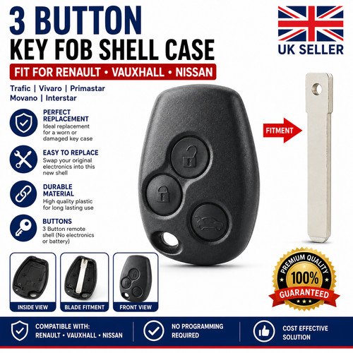 Button key fob remote shell - fob,