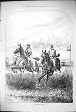 Old Second Fence Horses J Sturgess Yorkshire Oddities Ready Meet 1875 Victorian