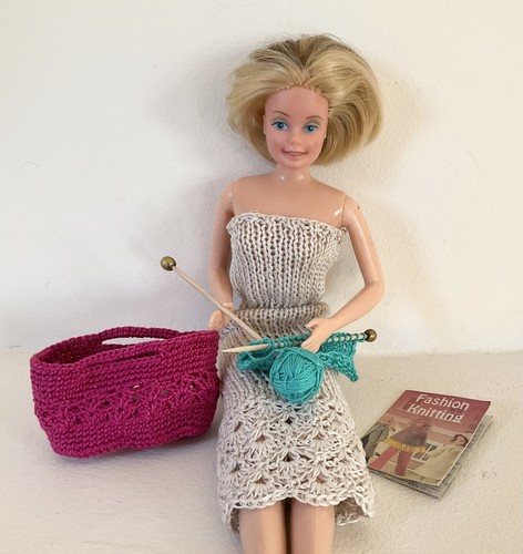 Hand crochet knitting bag - hand, for