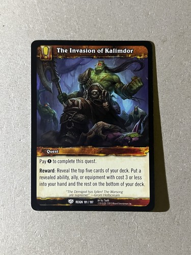 World warcraft tcg - tcg, grom