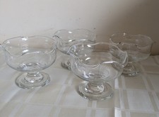 Four Vintage Stemmed Dessert