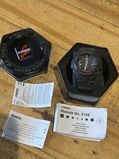 Casio G-Shock 5158 G-100 Black and Red Men's Watch, Tin & Instructions 