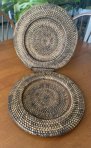 Set vintage rattan wicker - of,