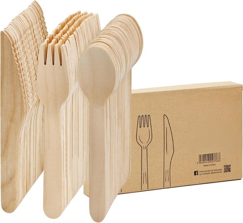 Wooden cutlery set - wooden,
