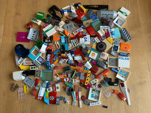 Lego printed sticker bricks - /,