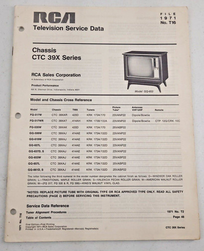 Rca television service - rca,