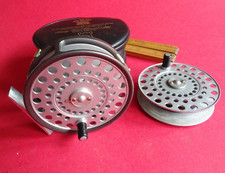 A NICE CASED HARDY 3 1/2" PRINCESS TROUT FLY REEL + SPARE SPOOL