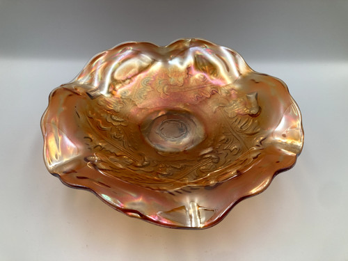 Antique carnival glass bon - bon,