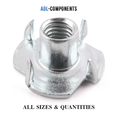 Pronged captive tee nut wood - nut,