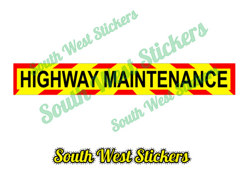 Highway maintenance sticker - highway,