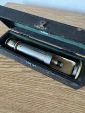 Antique Hand Held Field Microscope in Box Untested Sold As Found Brass & Nickel