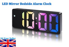 LED Mirror Bedside Alarm