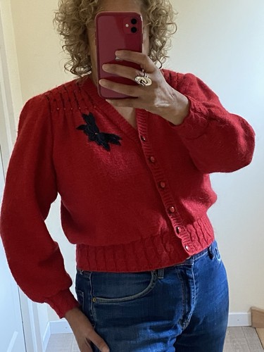 Vintage 1980s vibrant red - vibrant,
