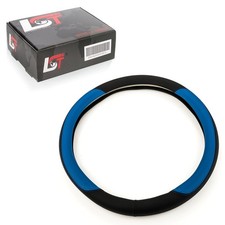 Steering Wheel Cover Ø 38x9cm 15x3, 5 Inch Black Blue for Mazda