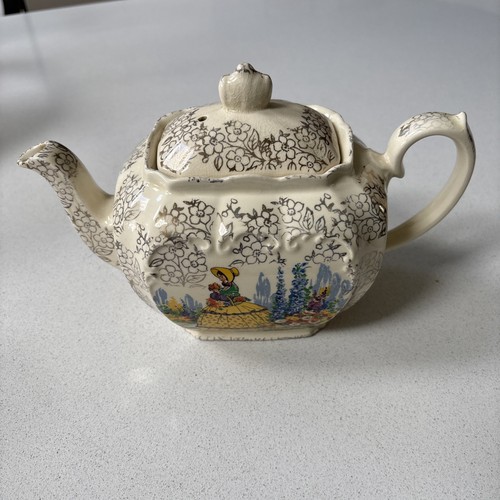 Vintage sadler teapot square - vintage,