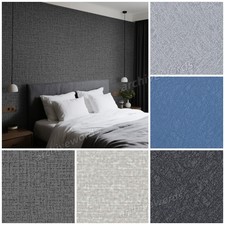 1~6X Industrial Style Concrete Effect Plain Colour Wallpaper Bedroom Wallpapers