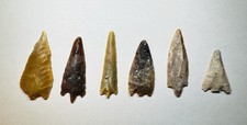6 Flint Arrowheads African