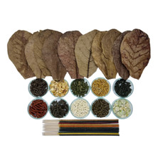 Food Set #1 (Shrimp Lollies Food Sticks Sea Almond Tree Leaves Glass Bowl)