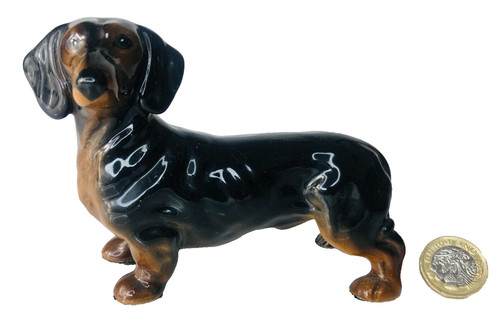 Dog ornament dachshund pottery - dachshund,