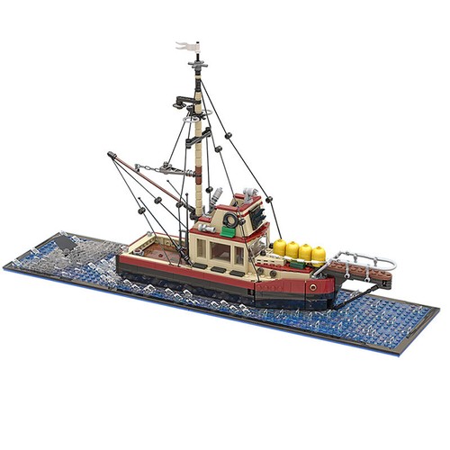 Fishing boat scene - boat, model