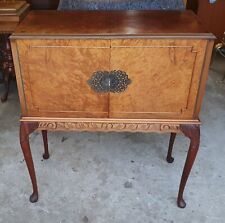 VINTAGE BURR WALNUT VENEERED COCKTAIL CABINET       DELIVERY AVAILABLE
