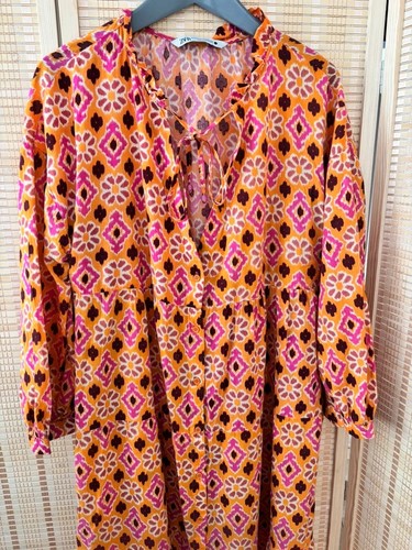 Vgc orange pink zara ikat - orange, &