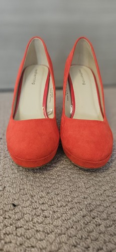 Women red suede high - red,