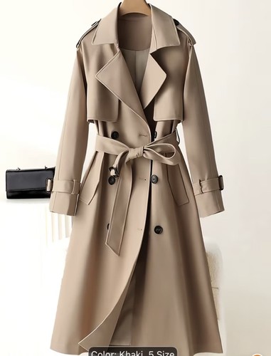 Women beige trench - women's, coat