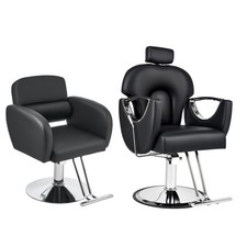 Classic Barber Chair 360° Swivel Styling Salon Chair Adjustable Hairdressing UK