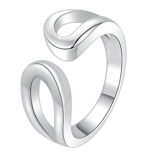 Silver plated adjustable open - silver,