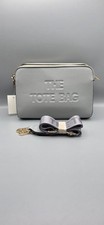 Grey Triple Zip Tote cross