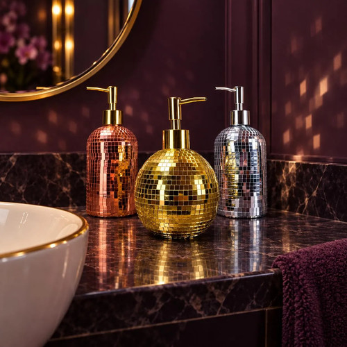 Disco ball soap dispenser - disco,