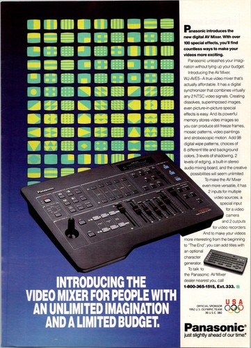 1991 panasonic video mixer - 1991,