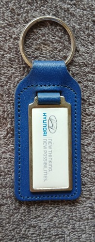 Hyundai keyring blue leather - hyundai,