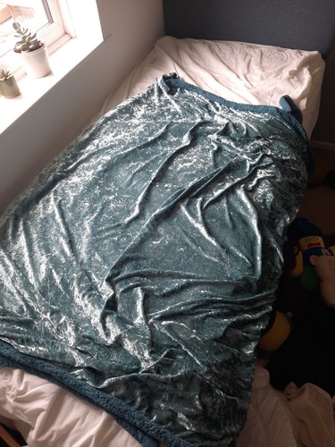 Turquoise double throw - double, blanket