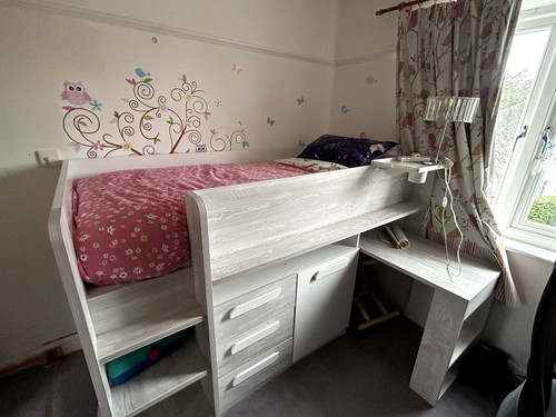 Mid sleeper cabin bed desk - mid,