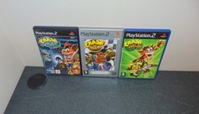 3x Crash Bandicoot PS2 Game Bundle: Wrath of Cortex, Nitro Cart, Twinsanity