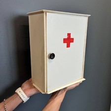 Vintage Soviet Plastic First Aid Cabinet Box USSR Medical Wall Storage Bathroom