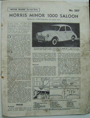 Morris minor 1000 saloon - morris,