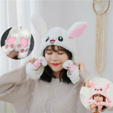 Plush Rabbit Hat Animals Ear Moving Jumping Hat Cute Animal Ear Flap Hat Decor
